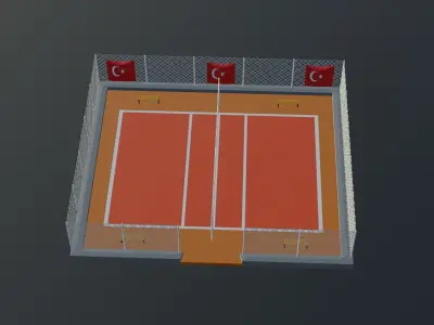 Volleyball Stadium - Turkey Low-poly 3D model