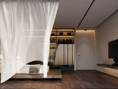 Bedroom Minimalism Style Interior 3D model