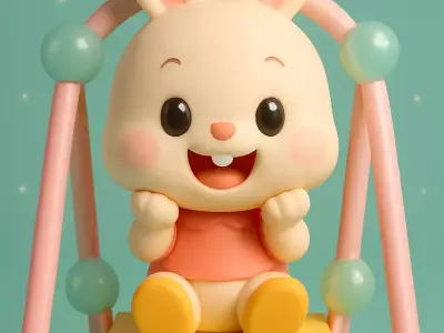 Kawaii Rabbit 3D print model