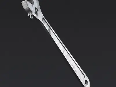 Adjustable Wrench Low-poly 3D model