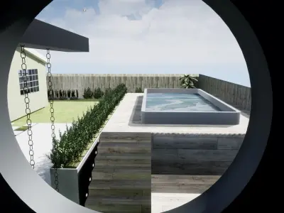 Vila Miami Low-poly 3D model