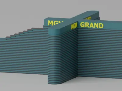 MGM Grand Building Las Vegas 3D model