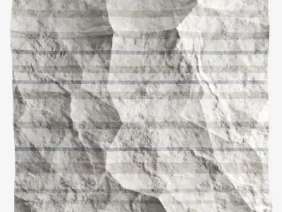 249-RockPanel piece of paper hanging on wall 3D model
