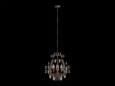 Classic 4 Light Chandelier 3D model