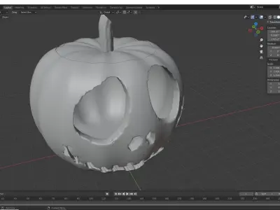 Jack-o-Lantern Pumpkin  3D print model