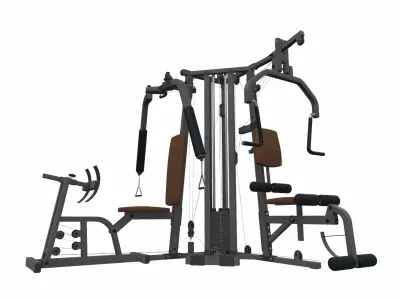 Strength fitness gym station 4 3D model