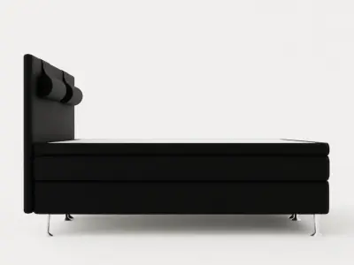 Meja Continental Bed 180x200cm Black Low-poly 3D model
