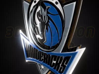 Dallas Mavericks logo - Cinematic - 3D print 3D model