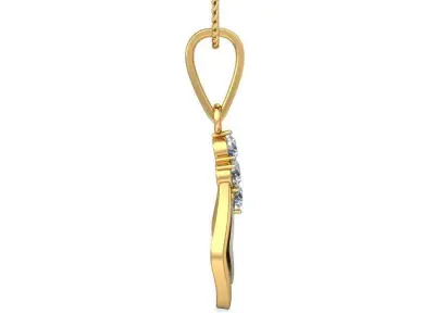 Solitaire Women Pendant 3dm STL OBJ FBX Renders Details 3D print model 41
