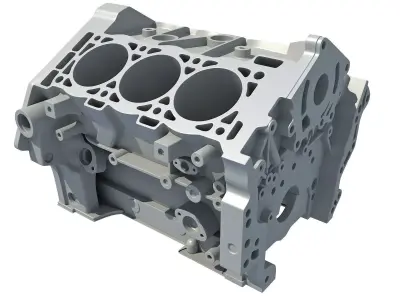 V6 Engine Block 3D model