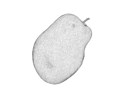 Photorealistic 3D scan of pear Low-poly 3D model