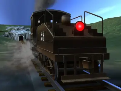 OMAHA 0-6-0 - Switching Locomotive - ANIMATED 3D model
