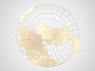 Globe News Skeleton Pale Sand Color 3D model