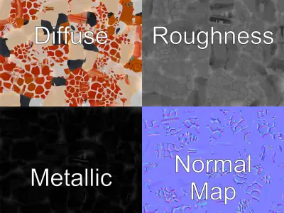 Reticulated Giraffe Vivid Spots model pack Low-poly 3D model