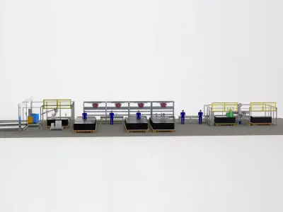  Large manipulator working line  3D model