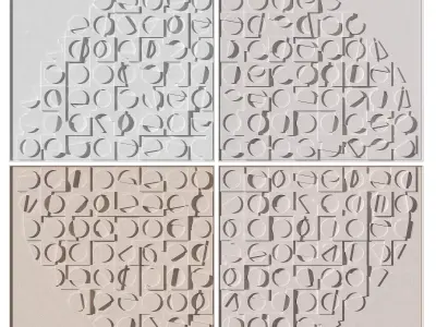 Toodesigns Perspective wall sculpture art 3D model