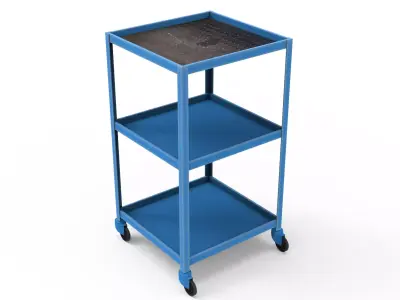 Industrial Trolley Low-poly 3D model