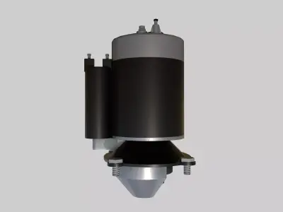 Starter Motor Low-poly 3D model