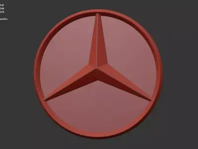 Mercedes logo 03 3D print model