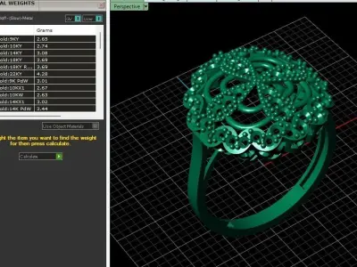 STL 3DM Women Ring Womens Ring Diamonds With Stone Model 3D print model