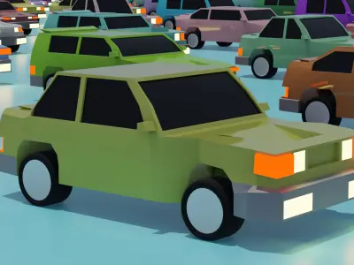 Lowpoly Cars Megapack  3D model