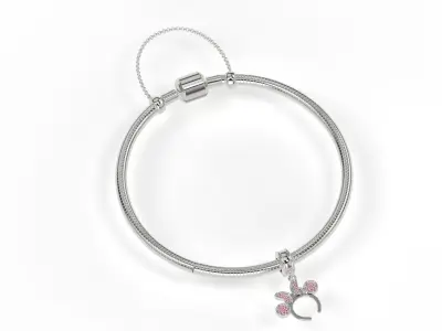 Charm Mouse headband with gems 3D print model
