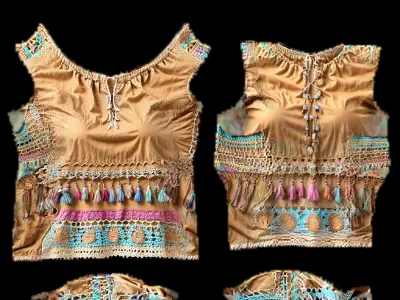 Boho top PBR 4k  Low-poly 3D model