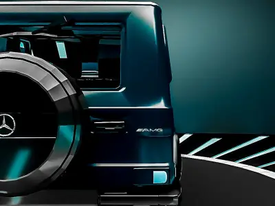 MERCEDES G-CLASS -BLUE- Low-poly 3D model