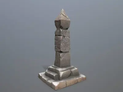 pillar Low-poly 3D model buy