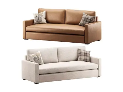 Benjara 86 Inch Fabric Upholstered Sofa 3D model