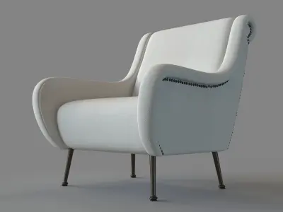 Marley Arm Chair Beige 3D model