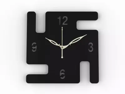 Modern Geometric Wall Clock 3D model