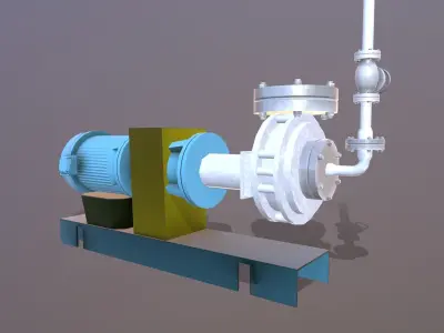 Pump 3D Model Low-poly 3D model
