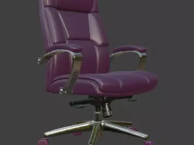 Modern Leather Executive Office Chair High Detail 3D Model 3D model