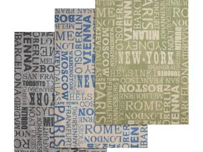 Rug Set 1090 3D model