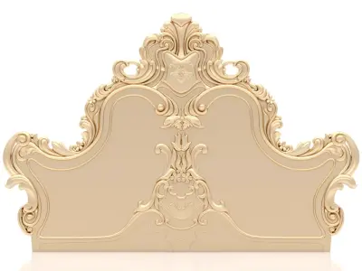 Bed Ornament Frame 1 - For CNC and Interior 3D model