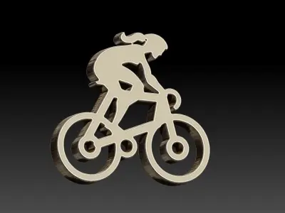 Biker woman  3D print model