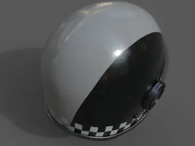 Helmet racer sport Color scifi  Low-poly 3D model