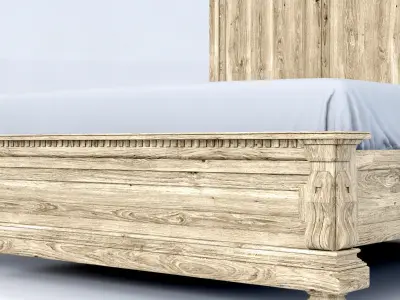 Restoration Hardware St James King Bed Without Footboard 3D model