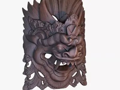 African Mask 05 Low-poly 3D model