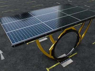 Modern Solar Carport-TEZCAN-Type-2 3D model
