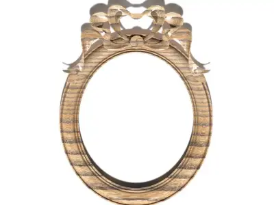 Frame-029 ornate wooden frame 3D model