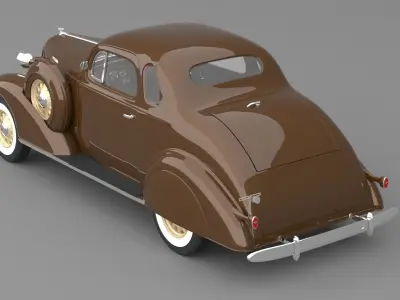 1936 Chevrolet Coupe Five Window 3D model
