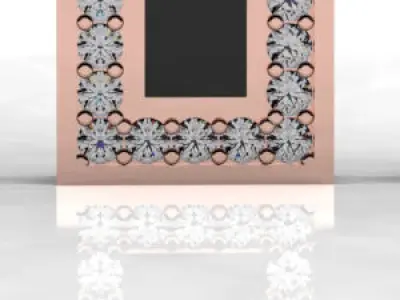 Charm Square pendant and bracelet 3D print model