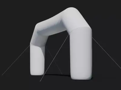 Inflateable Arch checkpoint for start finish or brand events 3D model