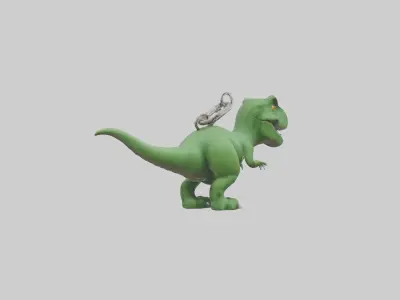 Dinosaur keychain model Low-poly 3D model