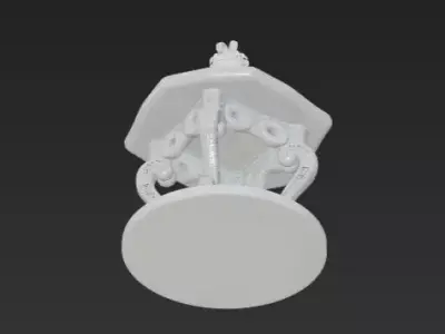 Cake and Coffee Cups Table Scene 3D print model