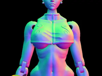 Chun li Sport outfit articulate 3D print model