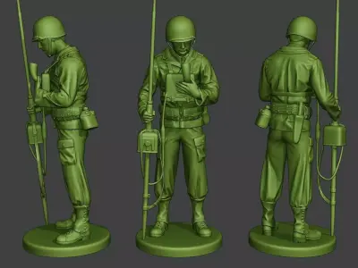 American engineer soldier ww2 Talk Radio A9 3D print model