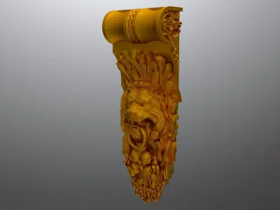 lion bracket 3D model
